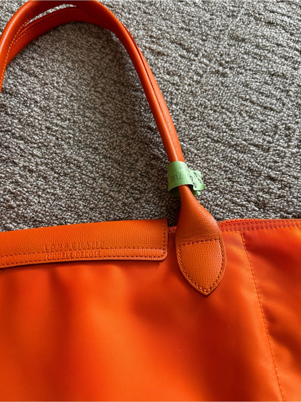Longchamp Orange Women's Tote Bag - Classic Everyday Carry - Picture 10 of 16